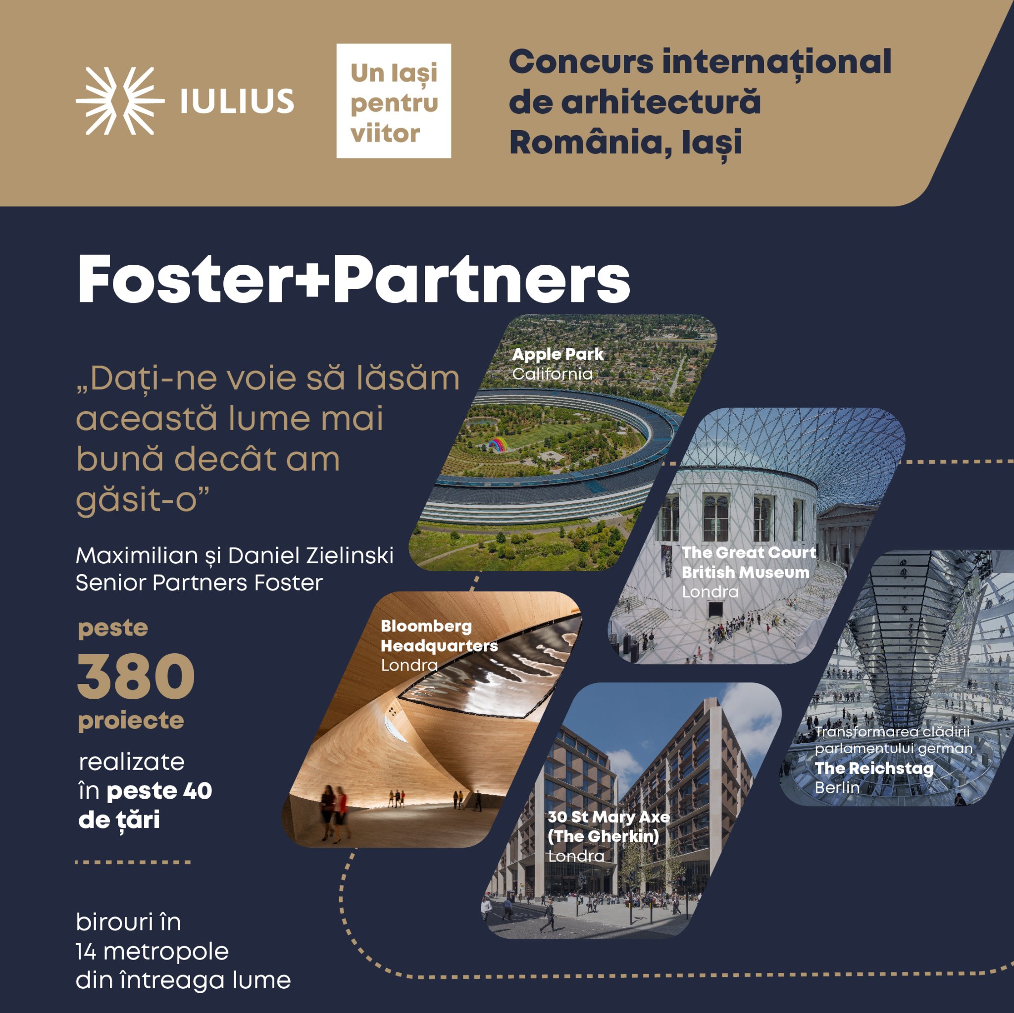 Video - Foster+Partners la concursul internațional de arhitectură organizat de Iulius, la Iași